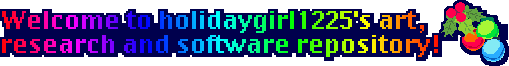 Welcome to the holidaygirl1225's art, research and software repository!